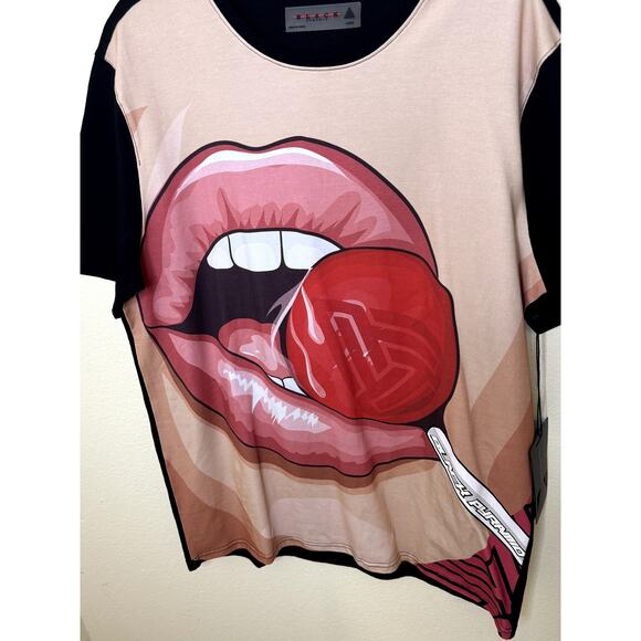 **NWT** BLACK PYRAMID MEN'S BLACK TAN & PINK GRAPHIC TEE SHORT SLEEVE SIZE LARGE - Picture 3 of 9